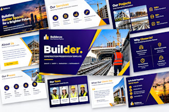 design a professional construction company profile presentation