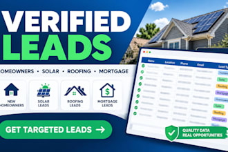 generate verified new homeowner, solar, roofing and mortgage leads