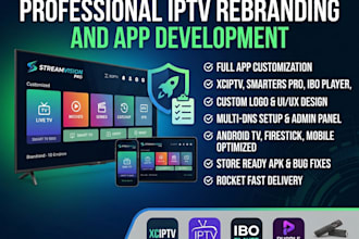 rebrand iptv app, xciptv, iptv smarters pro, and ibo player