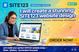 design a professional responsive website using site123