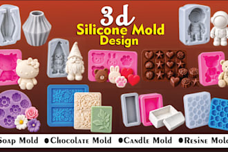 design custom 3d silicone molds for soap, candle, resin and chocolate