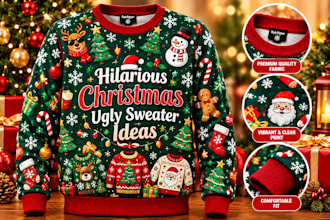 design ugly christmas tshirt sweater design for christmas store ugly sweatshirt