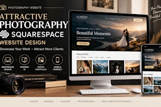 design attractive photography website on squarespace website builder