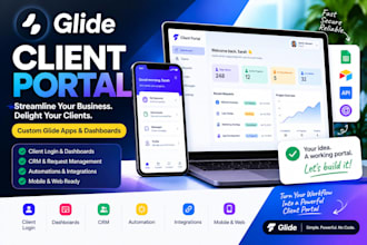 glide client portal glide app dashboard CRM automation no code app mvp builder