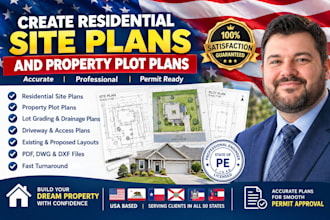 create residential site plans and property plot plans