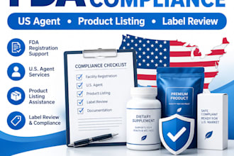 fda registration fda compliance fda US agent and product listing label