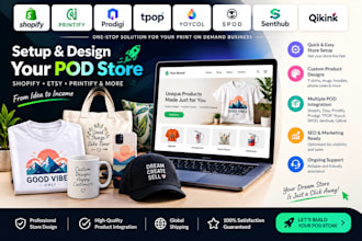 setup shopify prodigi tpop yoycol spod senthub qikink etsy printify pod store