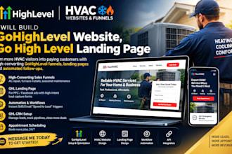 build gohighlevel website, go high level landing page