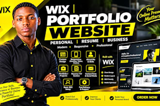 design a portfolio website personal business resume website on wix website