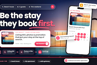 airbnb promotion, airbnb marketing and vrbo listing SEO for bookings