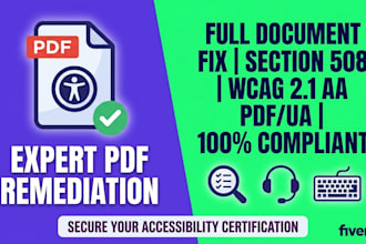 remediate PDF documents for section 508 and wcag compliance