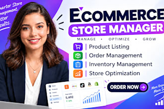 do ecommerce store management,ebay,etsy,amazon,tiktok shop,shopify store manager