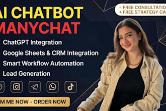 create ai chatbot and manychat automation for your business