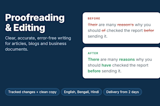 proofread and edit your article, blog post or document