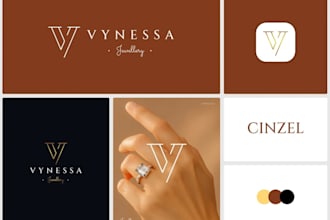 design luxury jewelry logo and elegant branding