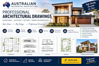 design australian residential floor plans elevations sections and permit drawing