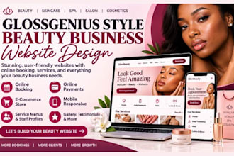 design gloss genius website glossgenius spa cosmetics skincare beauty website