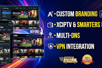 rebrand iptv app, build custom xciptv and smarters player