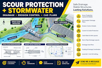 design scour protection and stormwater drainage plan