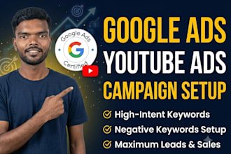 set up and optimize google ads and youtube ads campaign
