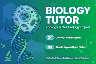 biology, zoology and cell biology concepts with diagrams