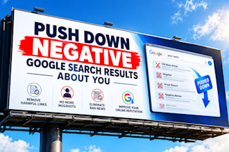 pushdown negative google search results about you, remove mugshots, bad news