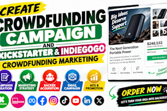 create crowdfunding campaign and kickstarter indiegogo crowdfunding marketing