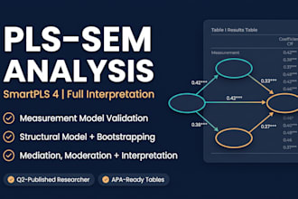 do pls SEM analysis in smart pls with full interpretation