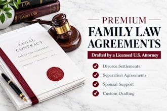 draft a binding divorce settlement agreement and marital documents