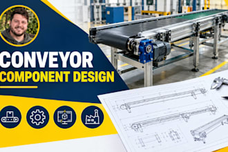conveyor component manufacturing drawing and fabrication drawing for production