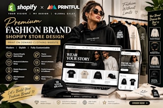 design shopify fashion brand design shopify print on demand clothing website