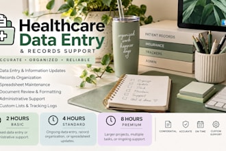 provide healthcare data entry and records support