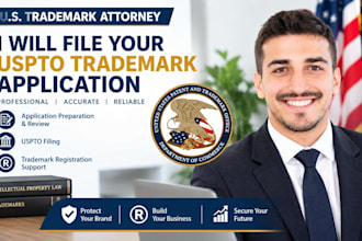 be your licensed US trademark attorney for uspto trademark filing