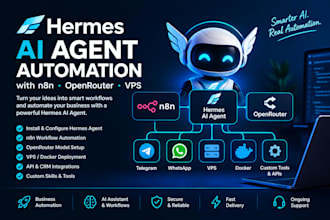setup hermes ai agent automation with n8n openrouter vps  ai assistant