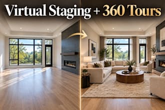 create virtual staging and 360 tours for virtual real estate