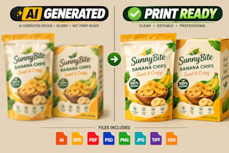 convert ai packaging design into print ready vector files with dieline