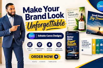 design branded canva instagram posts and social media graphics