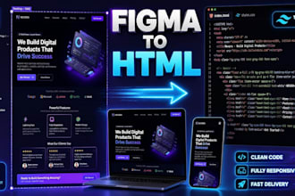 convert figma to HTML CSS tailwindcss pixel perfect responsive code