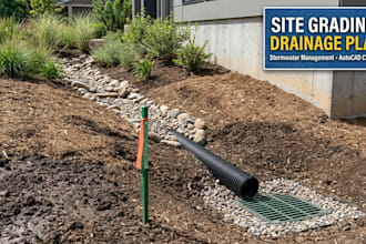 design civil site grading plan drainage plan and stormwater design