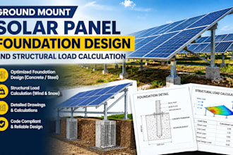 calculate ground mount solar foundation pile embedment depth structural drawing