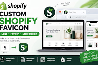 do shopify favicon logo custom favicon shopify store design