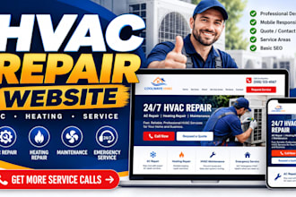 design an hvac repair website for your ac and heating business