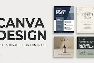 design professional canva flyers, posters and promotional graphics