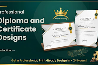create professional diploma and certificate designs