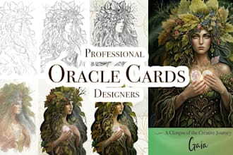 design oracle, tarot and zodiac cards in my unique style