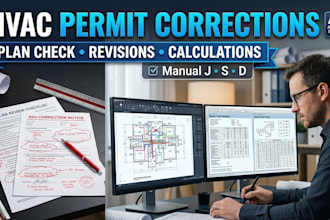 fix hvac permit corrections and plan check comments
