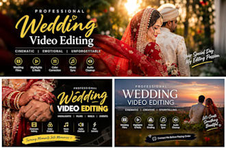 professional wedding video editing