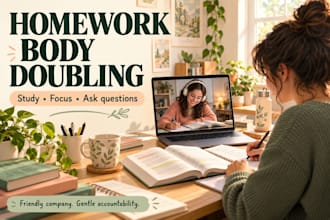 be your virtual body double for work, studying, and cleaning