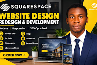 build, design and redesign sqarespace landing page website