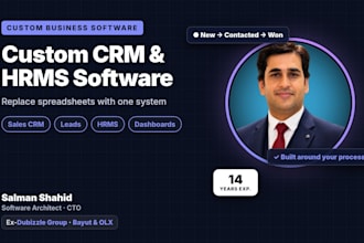 develop a custom crm, hrms or business software for your company